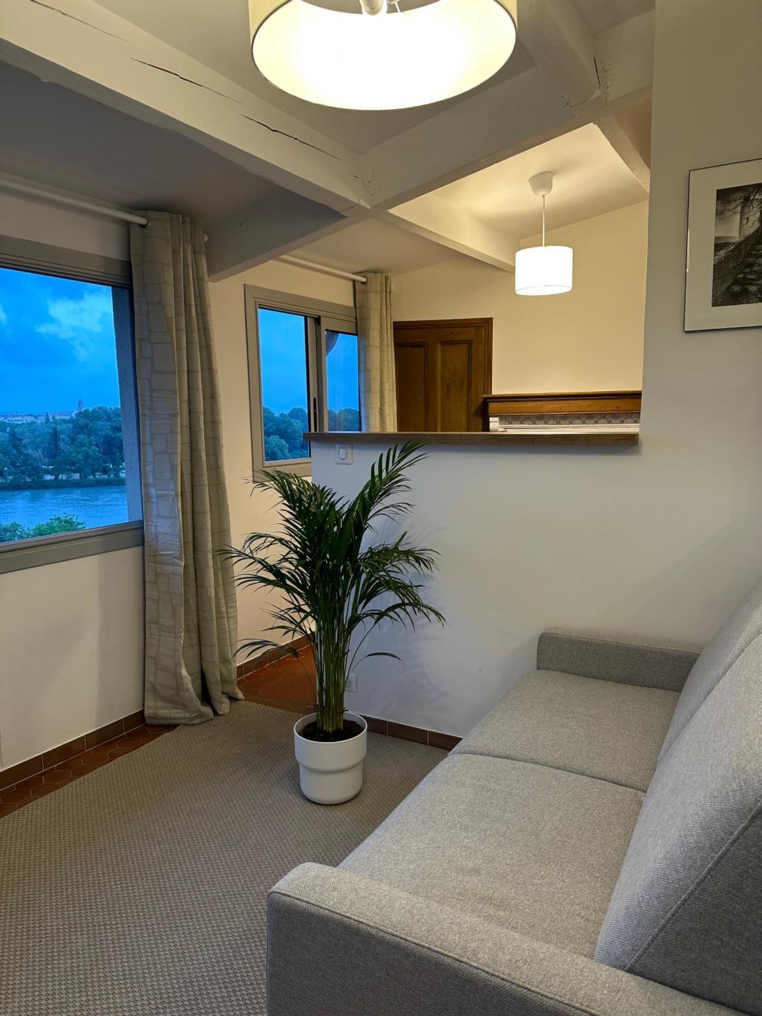 Charmante Petite Maison Avec Vue Panoramique, En Centre Historique, Proche D'Avignon, Ancienne, Renovee, Climatisee, Terrasse, Parking Public Gratuit Villeneuve-lès-Avignon Exteriör bild