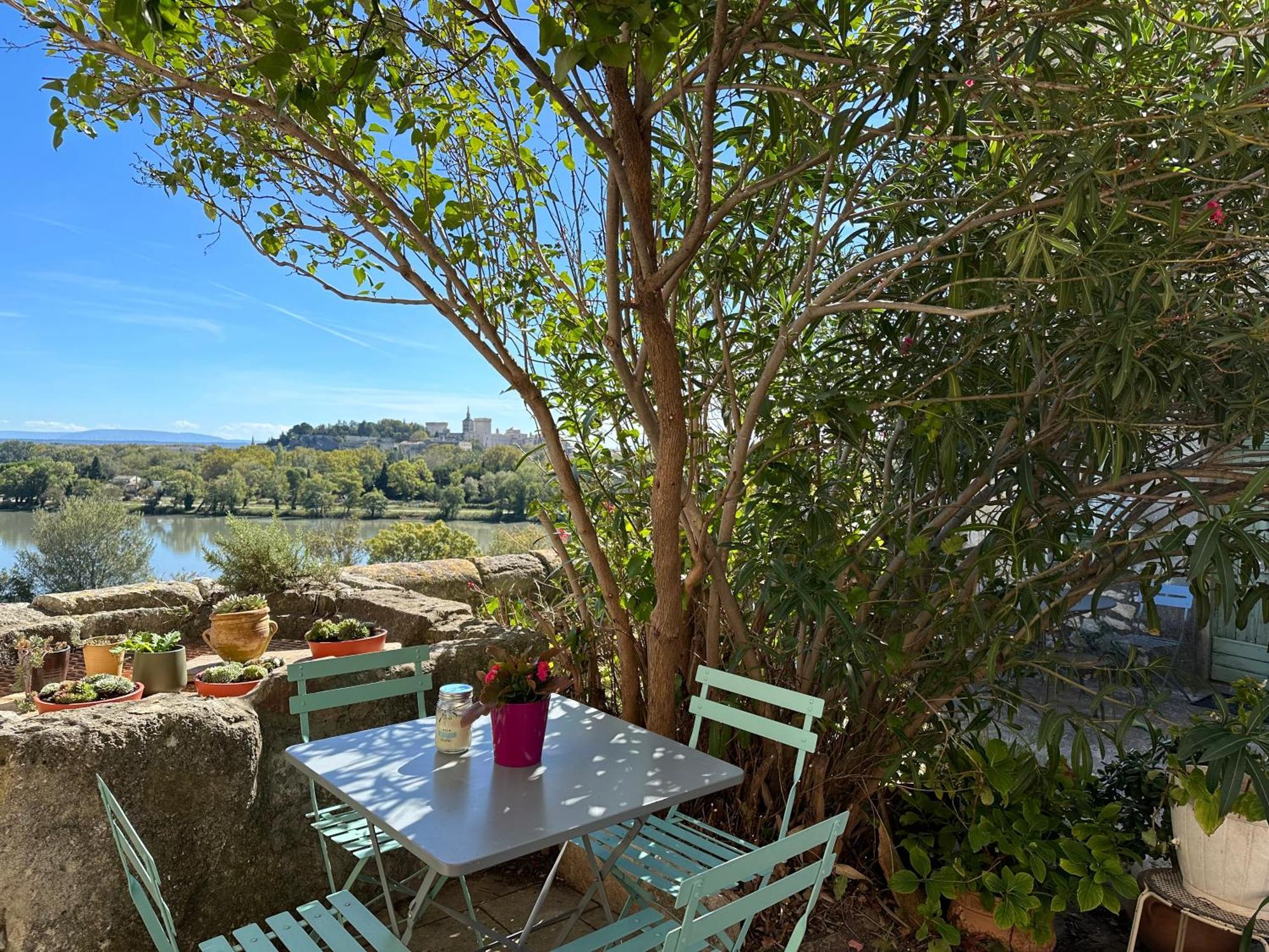 Charmante Petite Maison Avec Vue Panoramique, En Centre Historique, Proche D'Avignon, Ancienne, Renovee, Climatisee, Terrasse, Parking Public Gratuit Villeneuve-lès-Avignon Exteriör bild